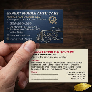 Mechani Service Auto-Reparatur & Auto-Klimaanlagen Visitenkarte