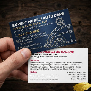 Mechani Service Auto-Reparatur & Auto-Klimaanlagen Visitenkarte
