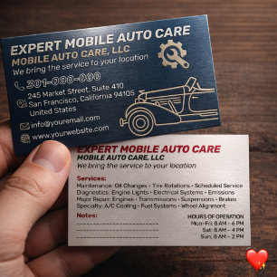 Mechani Service Auto-Reparatur & Auto-Klimaanlagen Visitenkarte