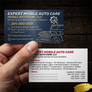 Mechani Service Auto-Reparatur & KFZ-Klimaanlagen- Visitenkarte