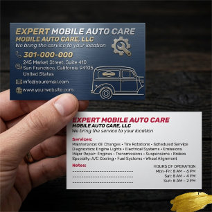 Mechani Service Auto-Reparatur & KFZ-Klimaanlagen- Visitenkarte