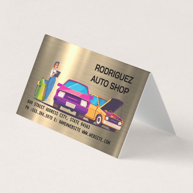 Mechanic Auto Repair Shop Visitenkarten (Vorderseite)