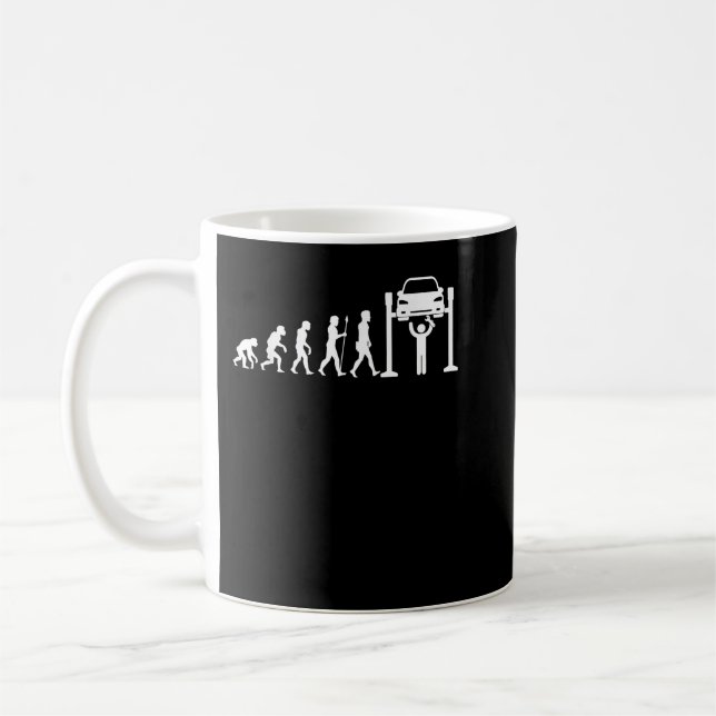 Mechanic Evolution Mechanic Gift Car Mechanics Te Kaffeetasse (Links)