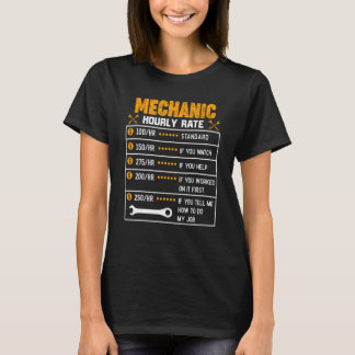 Mechanic Hourly Rate Labor Day Celebration T-Shirt