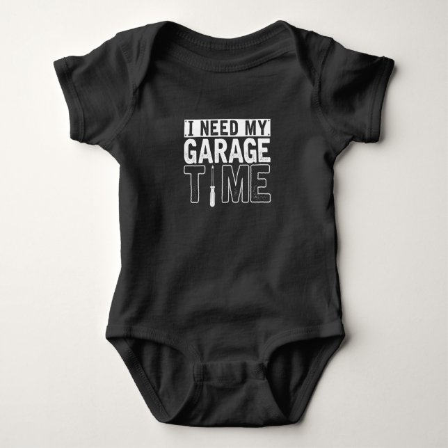 Mechanic Husband Garage Workshop Vater Handyman Baby Strampler (Vorderseite)