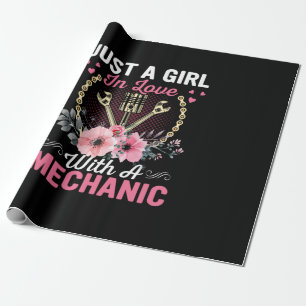 Mechanic Just A Girl In Love With A Mechanic Geschenkpapier