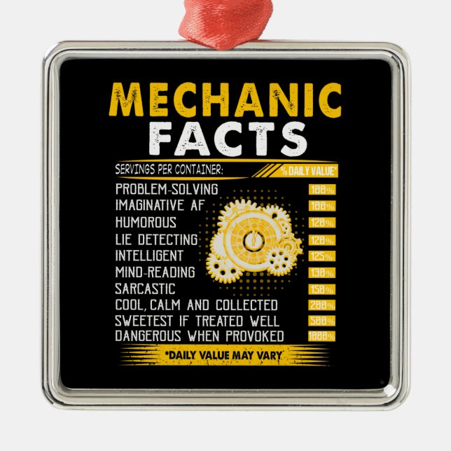 Mechanic Lovers | Mechanic's Wife Definition Ornament Aus Metall (Vorne)