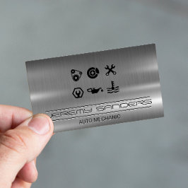 Mechanic | Metal | Tools Services Business Card Visitenkarte
