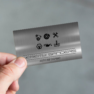 Mechanic | Metal | Tools Services Business Card Visitenkarte