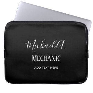 MECHANIC Personalisierte Geschenke CLASSIC Schwarz Laptopschutzhülle