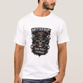 Mechanic-Schädel Death Before Dishonor Dunkles T-S T-Shirt