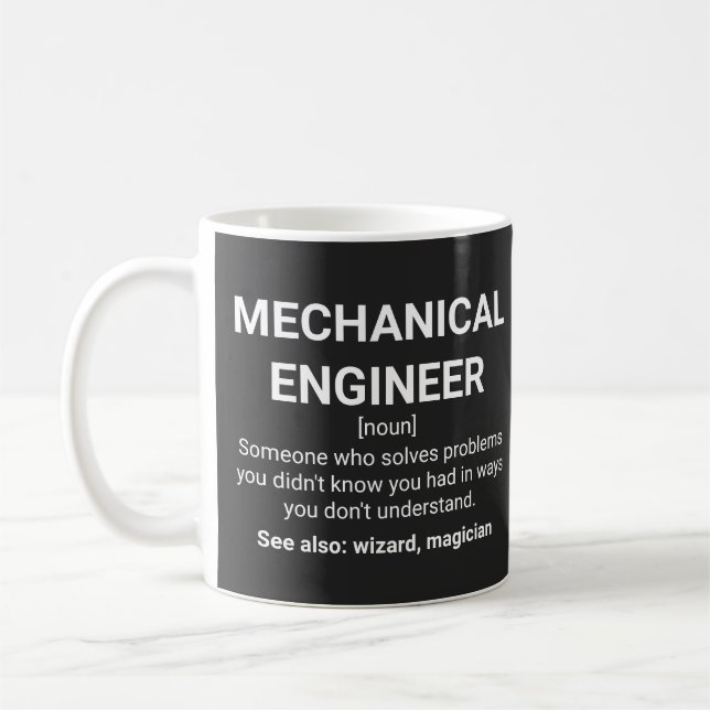Mechanical Engineer Funny Definition Kaffeetasse (Links)