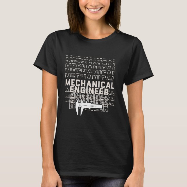 Mechanical Engineer Tools Measuring Stick Caliper T-Shirt (Vorderseite)