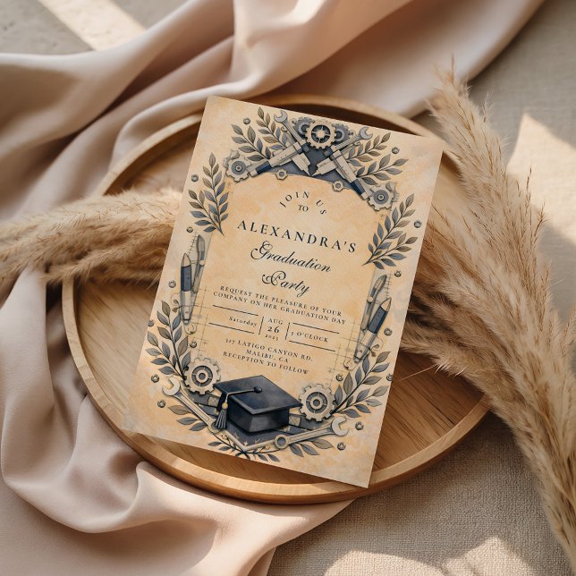 Mechanical Engineering Degree Graduation Einladung (Von Creator hochgeladen)