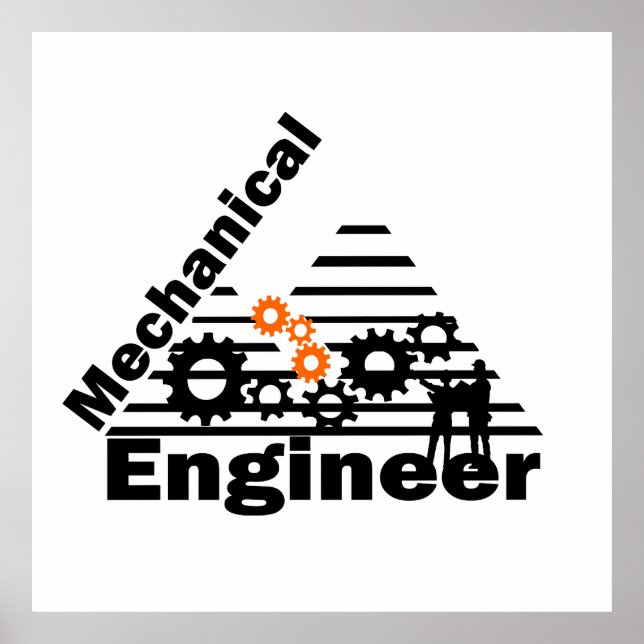 Mechanical Engineering Funny Engineer Poster (Vorne)