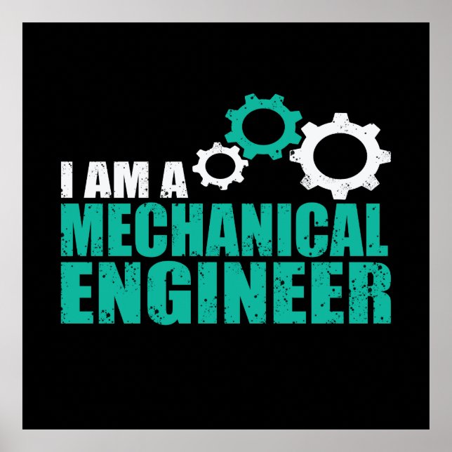 Mechanical Engineering Funny Engineer Poster (Vorne)