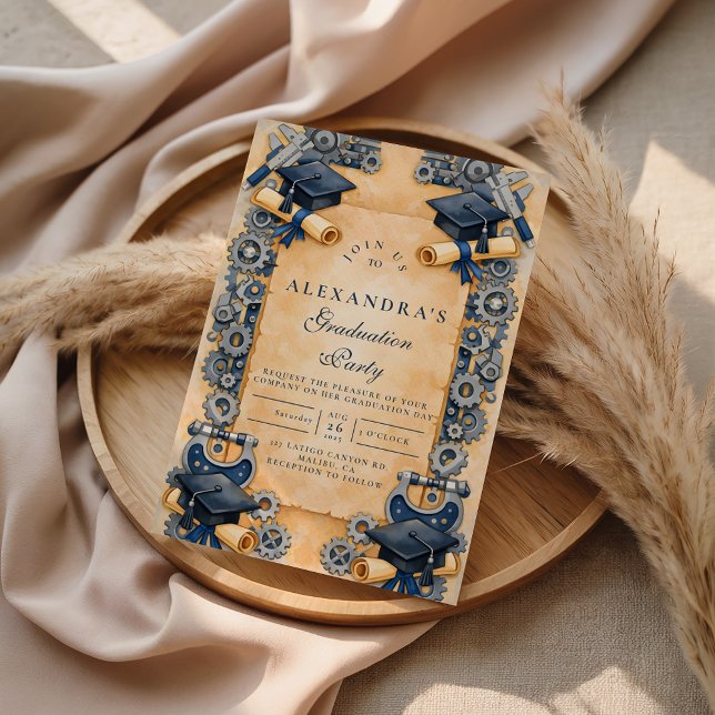 Mechanical Engineering Graduation Einladung (Von Creator hochgeladen)