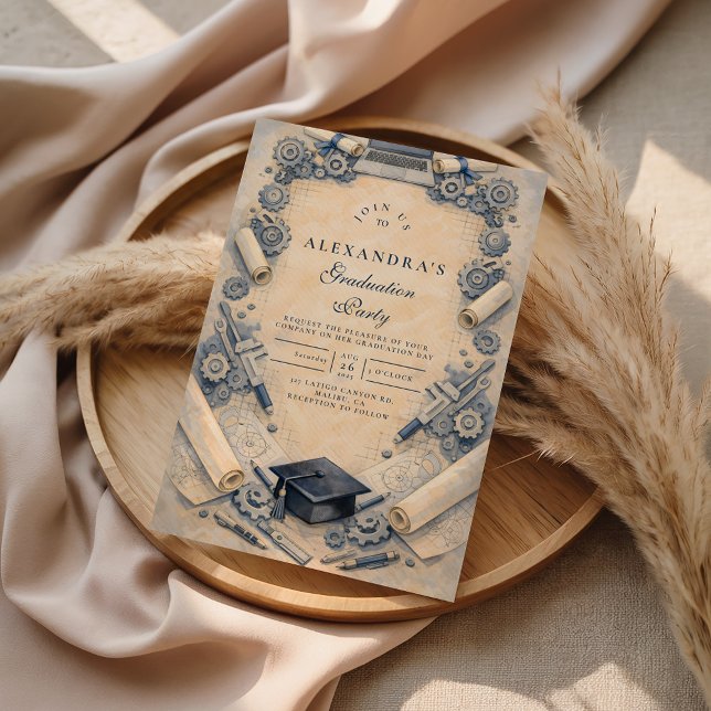 Mechanical Engineering Graduation Party Einladung (Von Creator hochgeladen)