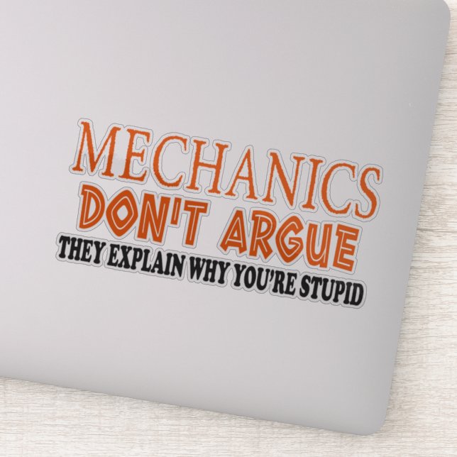 Mechanics design funny mechanic aufkleber (Detail)