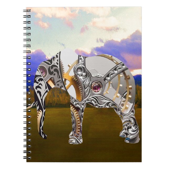 Mechanik-Elephant Notizblock (Vorderseite)