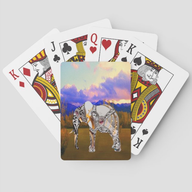 Mechanik-Elephant Spielkarten (Rückseite)