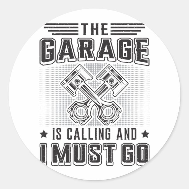 Mechanik Garage Reparatur Schönes Geschenk Runder Aufkleber (Vorderseite)