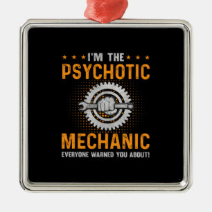 Mechanik Ich bin der Psychotiker Ornament Aus Metall