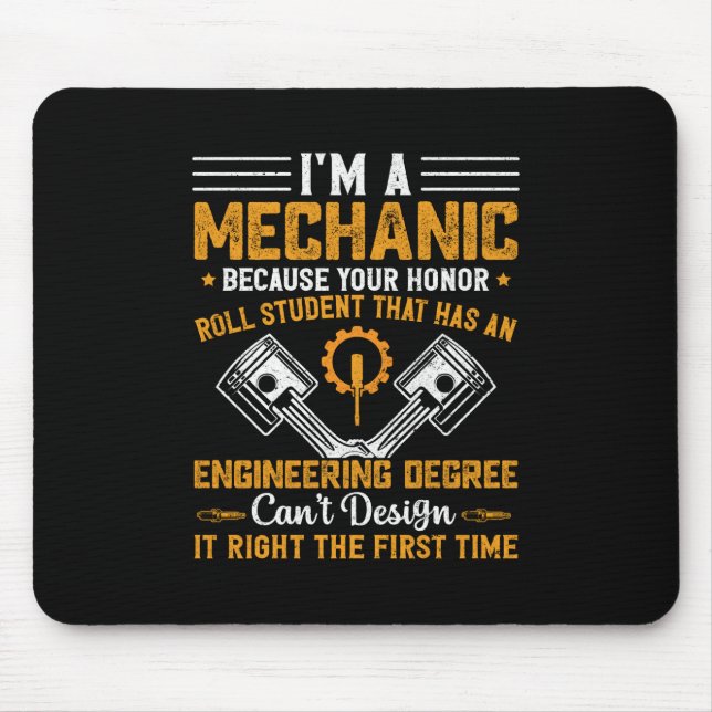Mechanik | Ich bin ein Mechaniker Mousepad (Vorne)