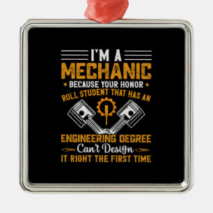 Mechanik Ich bin ein Mechaniker Ornament Aus Metall