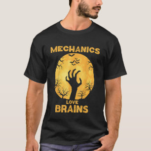 Mechanik Liebe Gehirne Halloween Mechanik T-Shirt