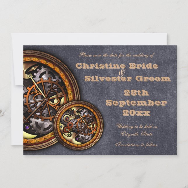 Mechanik und Leder, Save the Date 12x18 (Vorderseite)