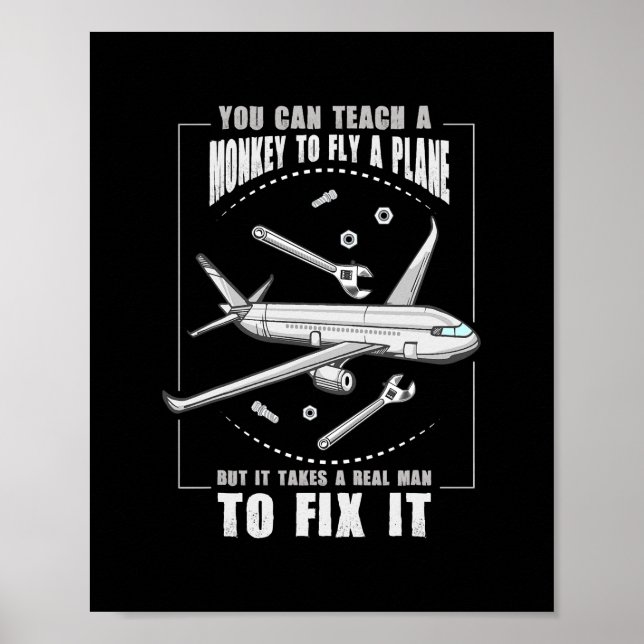 Mechanikangebot für Flugzeuganhänger Poster (Vorne)