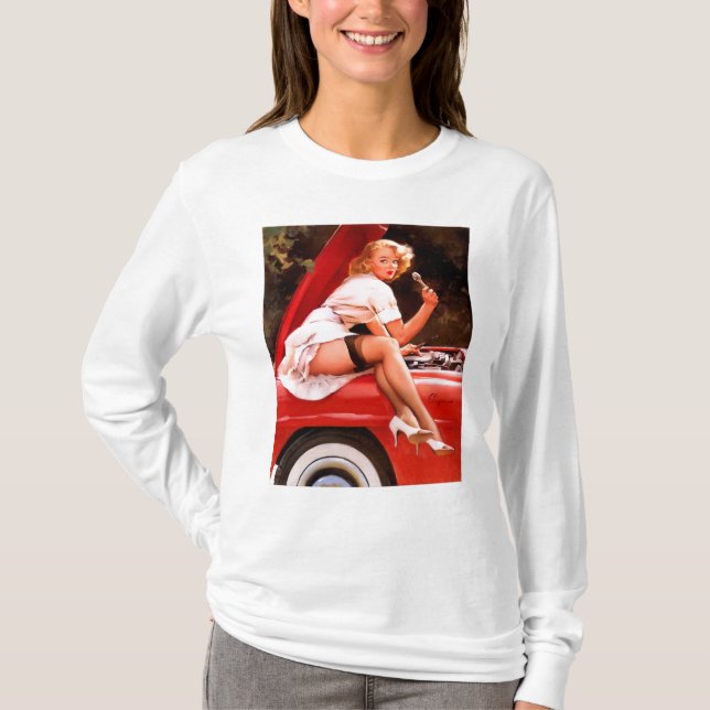 Mechaniker-Button oben T-Shirt (Vorderseite)