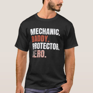Mechaniker Daddy Beschützer Held Stolzer Papa Amer T-Shirt