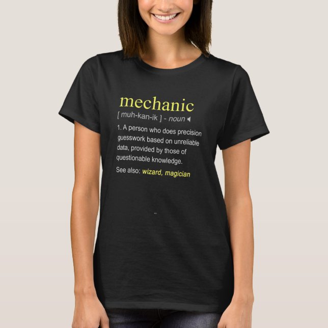 Mechaniker Definition  Cool T-Shirt (Vorderseite)