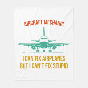 Mechaniker des Flugzeugs kann ich Flugzeuge repari Fleecedecke