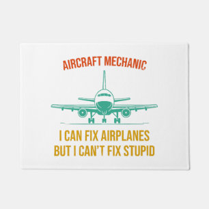 Mechaniker des Flugzeugs kann ich Flugzeuge repari Fußmatte
