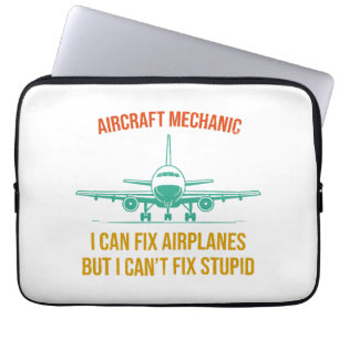 Mechaniker des Flugzeugs kann ich Flugzeuge repari Laptopschutzhülle