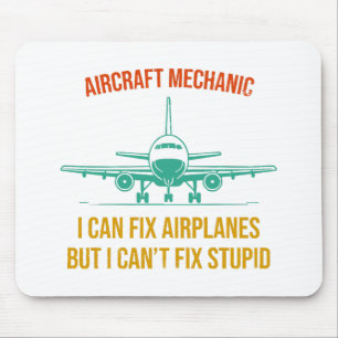 Mechaniker des Flugzeugs kann ich Flugzeuge repari Mousepad