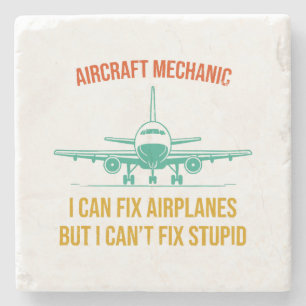 Mechaniker des Flugzeugs kann ich Flugzeuge repari Steinuntersetzer