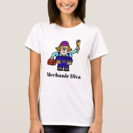 Mechaniker-Diva-Frau-T - Shirt