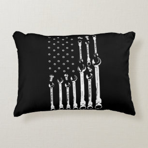 Mechaniker-Flagge Amerikanische patriotische Flagg Dekokissen