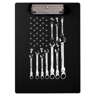 Mechaniker-Flagge Amerikanische patriotische Flagg Klemmbrett