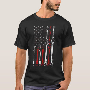 Mechaniker-Flagge Patriotischer Mechaniker USA-Fla T-Shirt
