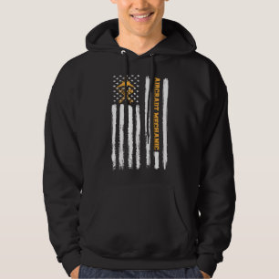 Mechaniker Flugzeugtechniker American Fla Hoodie