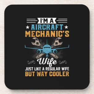 Mechaniker Ich bin die Frau eines Flugzeugmechanik Getränkeuntersetzer