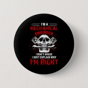 Mechaniker Ich bin Maschineningenieur Button