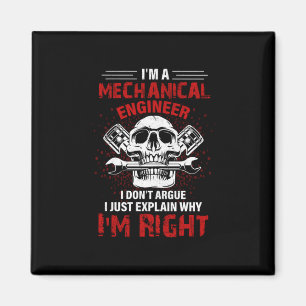 Mechaniker Ich bin Maschineningenieur Magnet