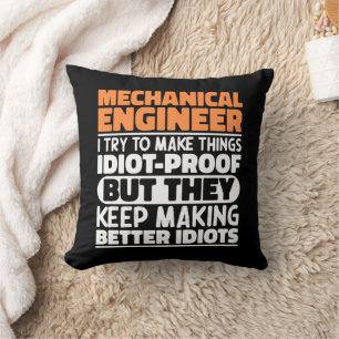 Mechaniker Ich versuche, die Dinge lustig zu mache Kissen