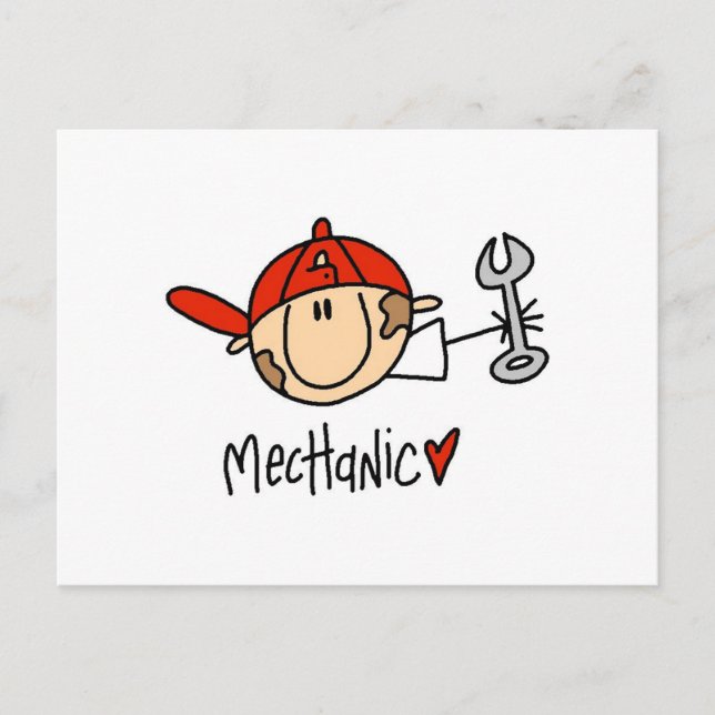 Mechaniker Postkarte (Vorderseite)